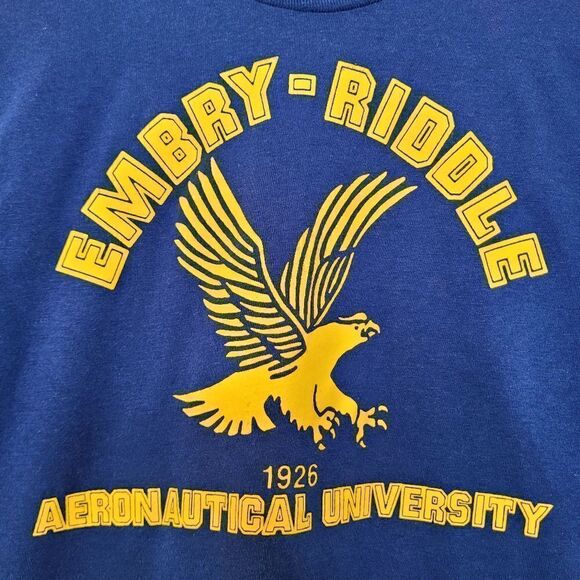 Vintage Embry Riddle Aeronautical University T Shirt Size Medium - Picture 2 of 5
